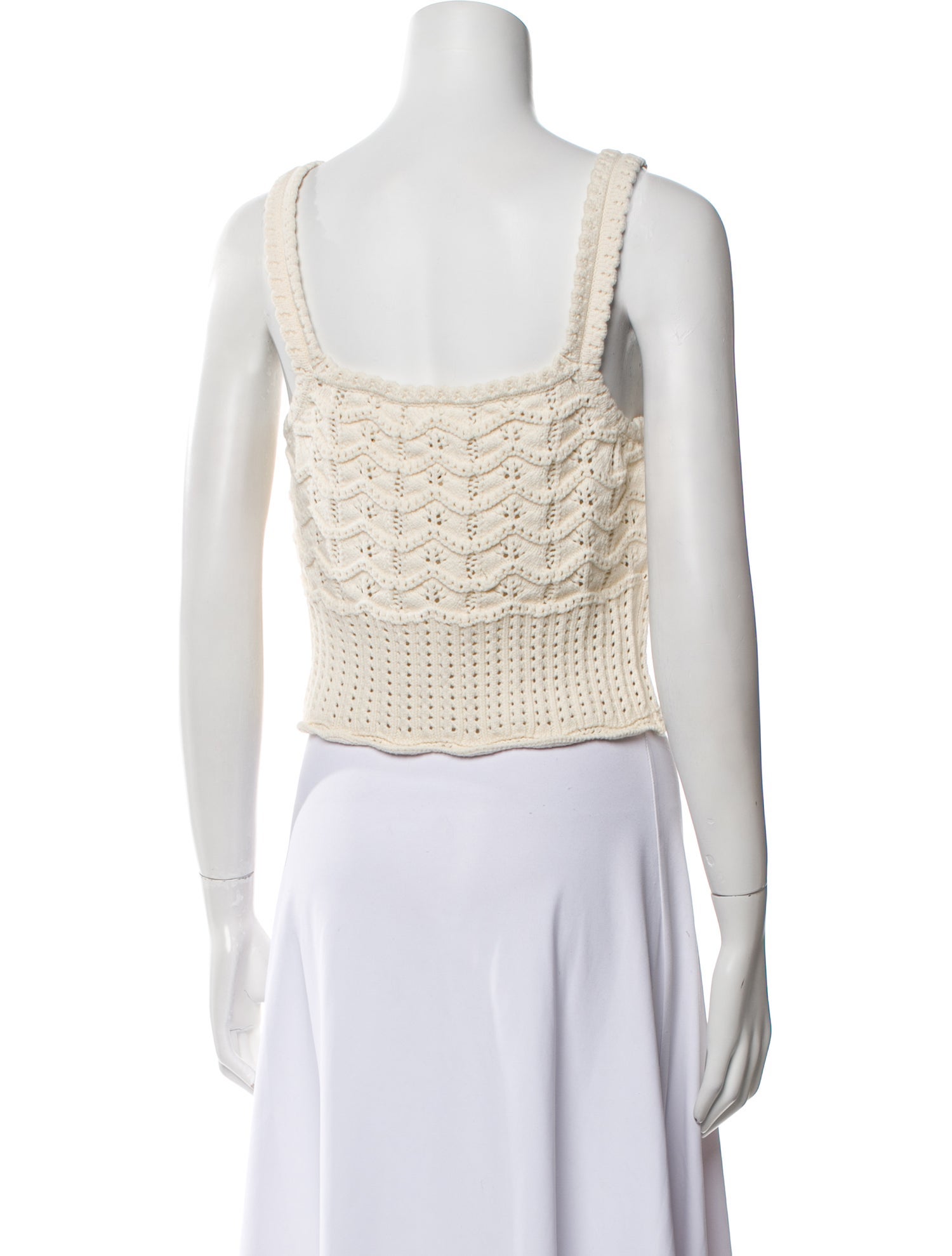 Veronica Beard Patterned V-Neck Crop Top