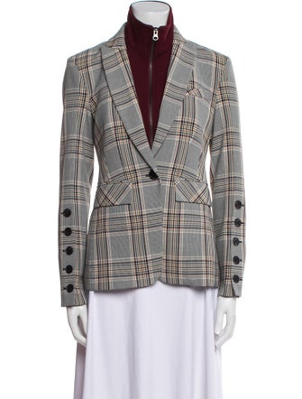 Veronica Beard Plaid Print Blazer