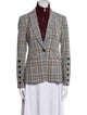 Veronica Beard Plaid Print Blazer