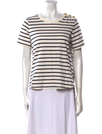Veronica Beard Striped Crew Neck T-Shirt