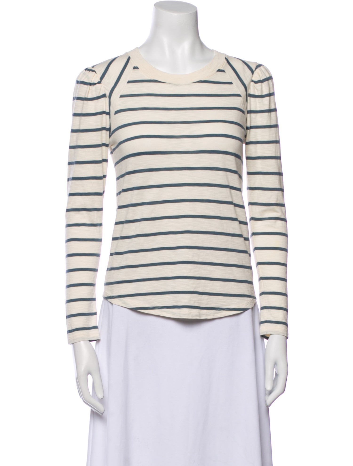 Veronica Beard Striped Scoop Neck Top
