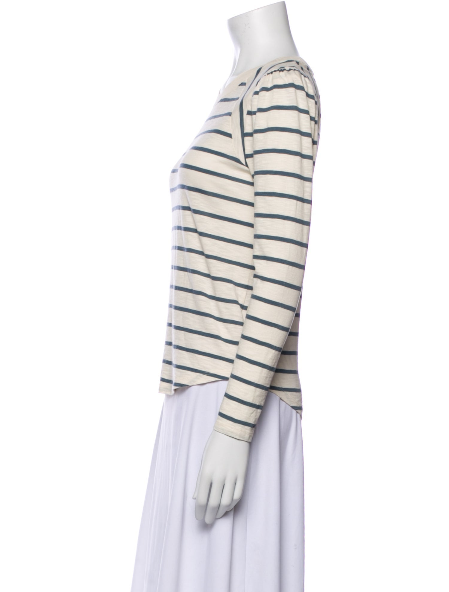 Veronica Beard Striped Scoop Neck Top