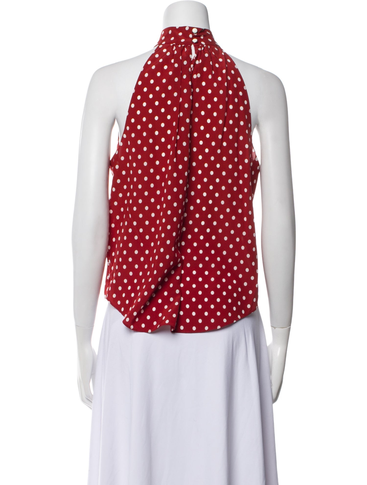 Veronica Beard Silk Polka Dot Print Blouse