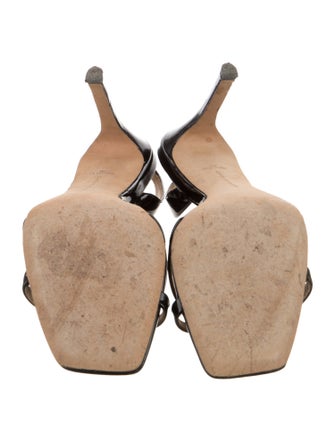 Veronica Beard Patent Leather Slingback Sandals