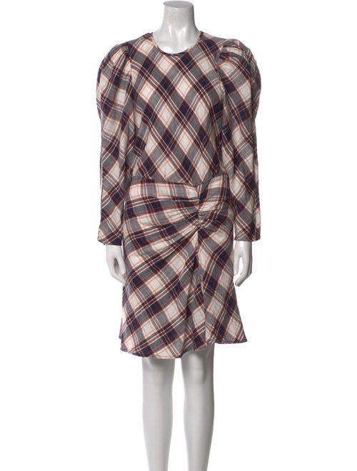 Veronica Beard Plaid Print Knee-Length Dress