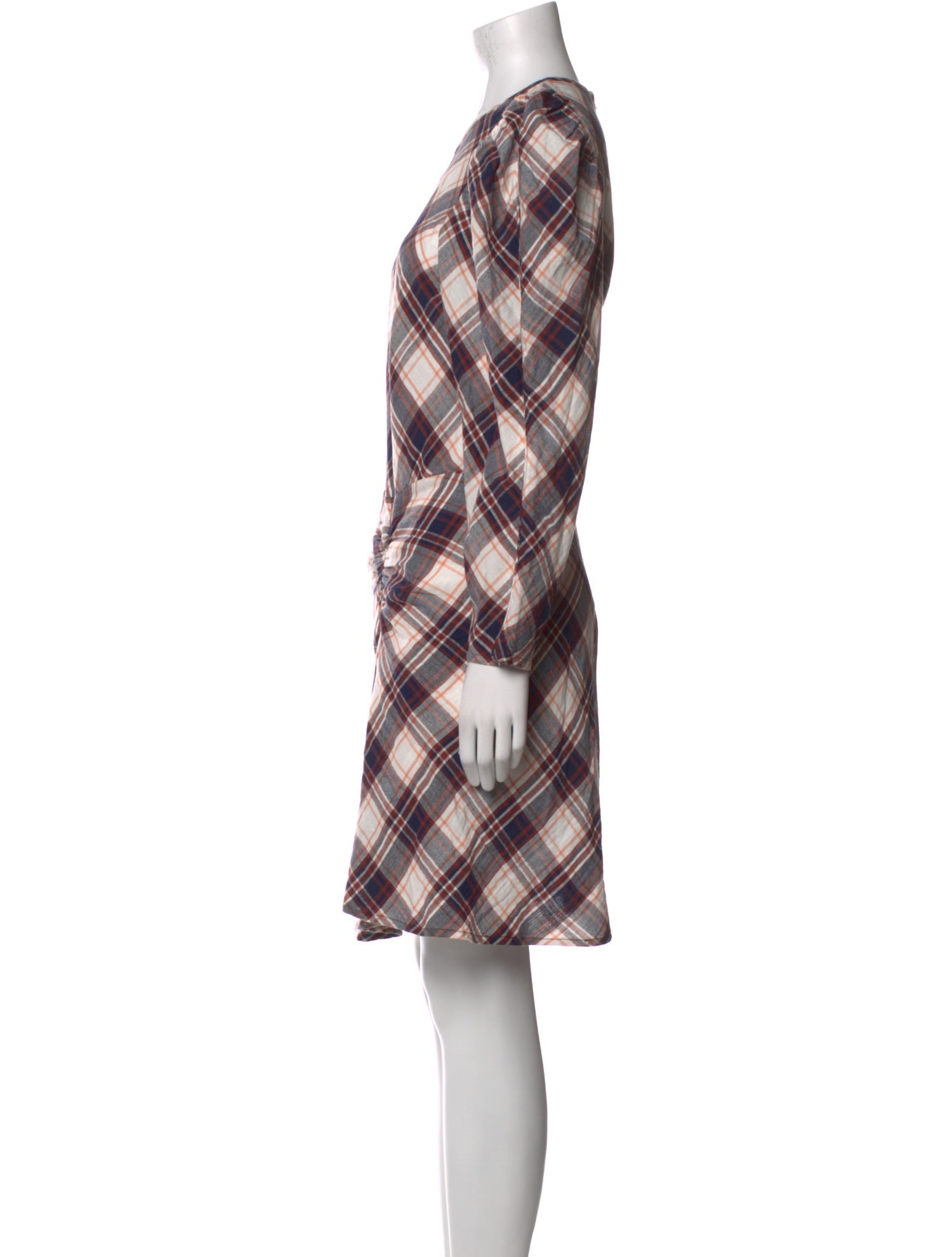 Veronica Beard Plaid Print Knee-Length Dress