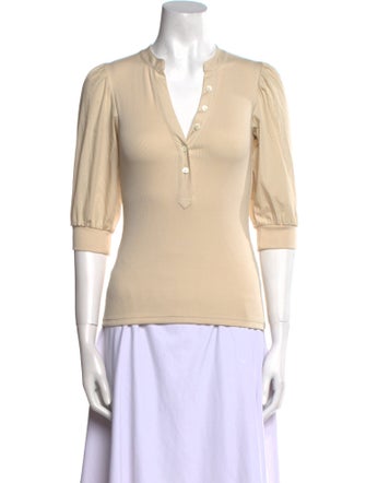 Veronica Beard V-Neck Three-Quarter Sleeve Tunic