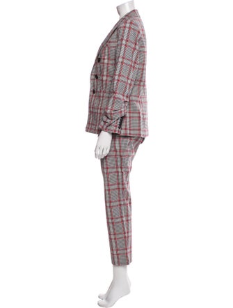 Veronica Beard Plaid Print Pantsuit