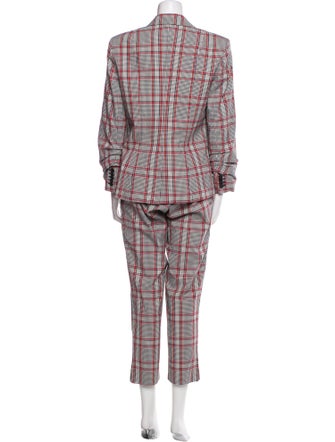 Veronica Beard Plaid Print Pantsuit