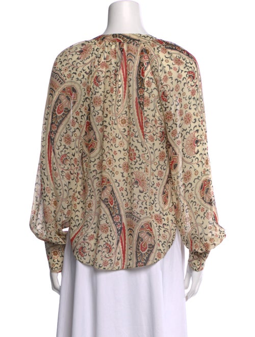 Veronica Beard Silk Paisley Print Blouse