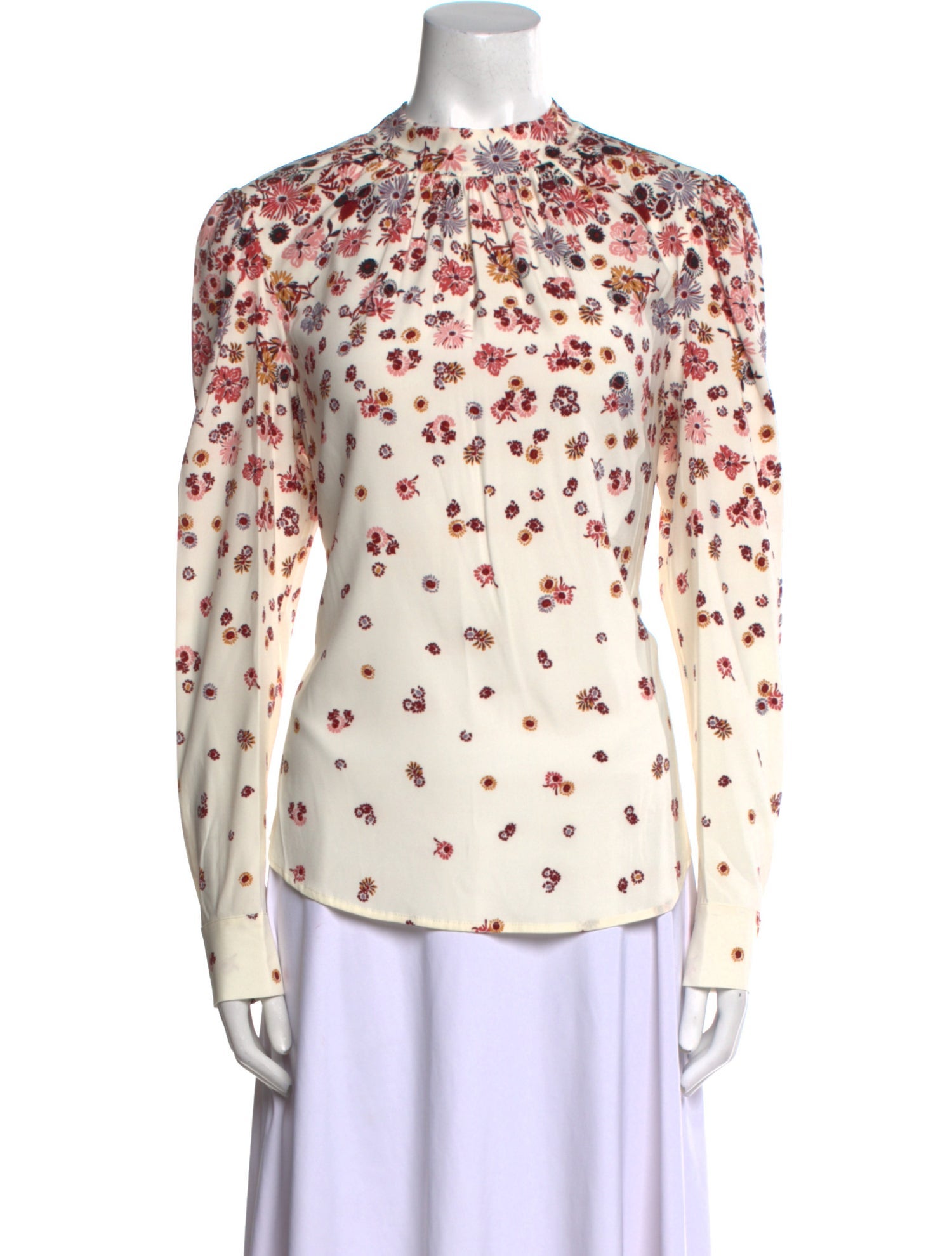 Veronica Beard Silk Floral Print Blouse
