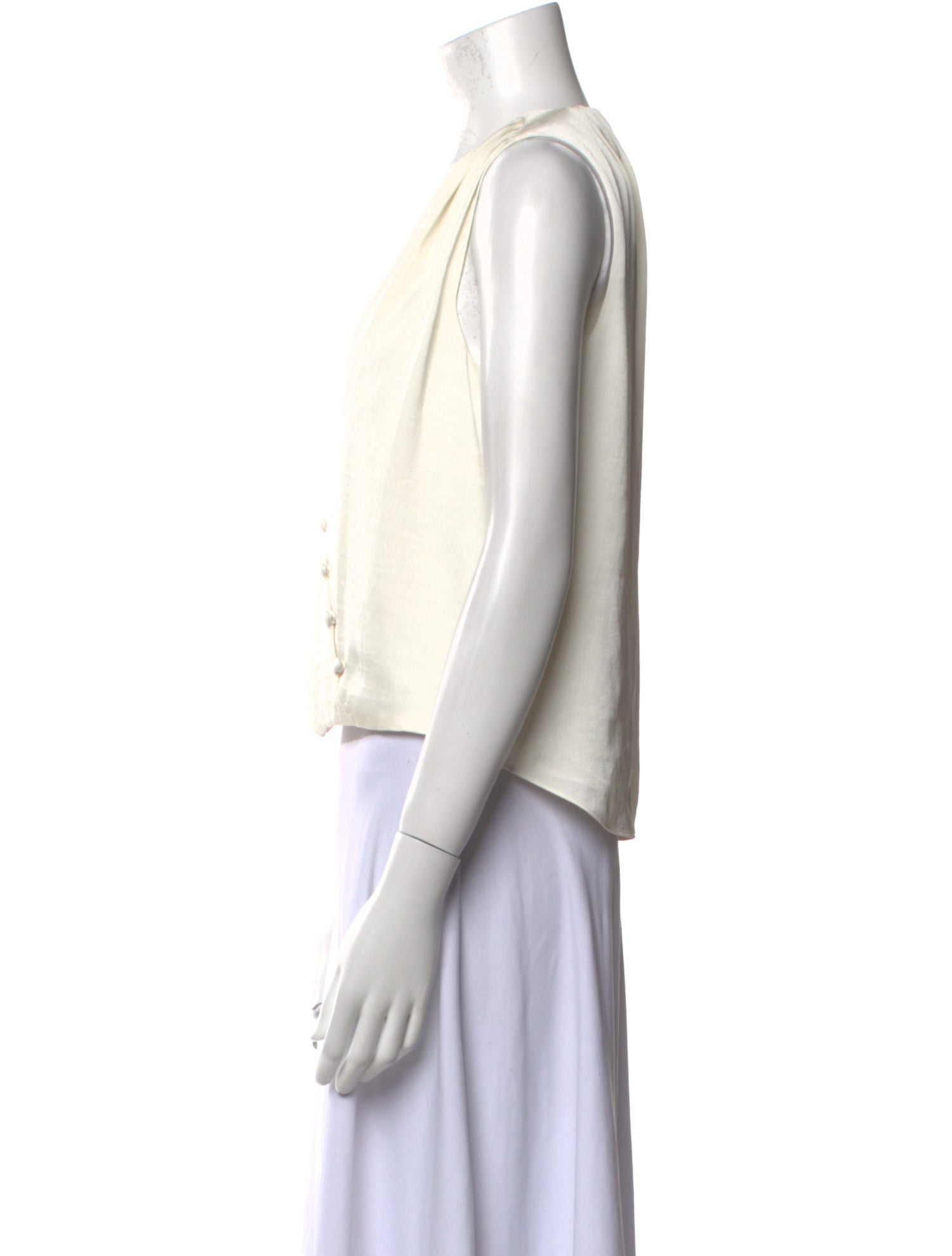 Veronica Beard V-Neck Sleeveless Crop Top