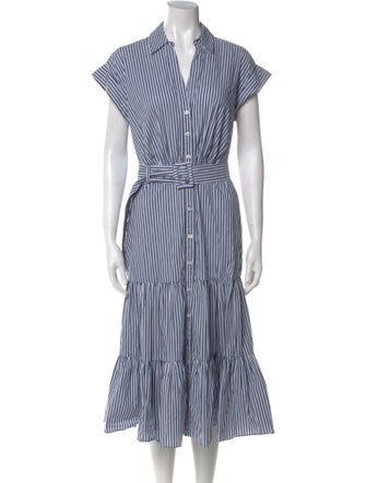 Veronica Beard Striped Midi Length Dress