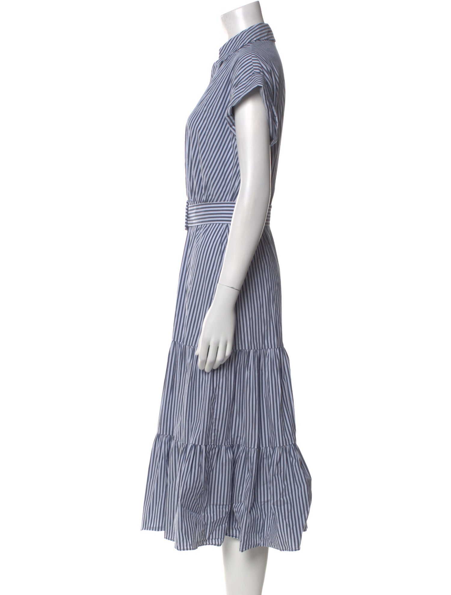 Veronica Beard Striped Midi Length Dress