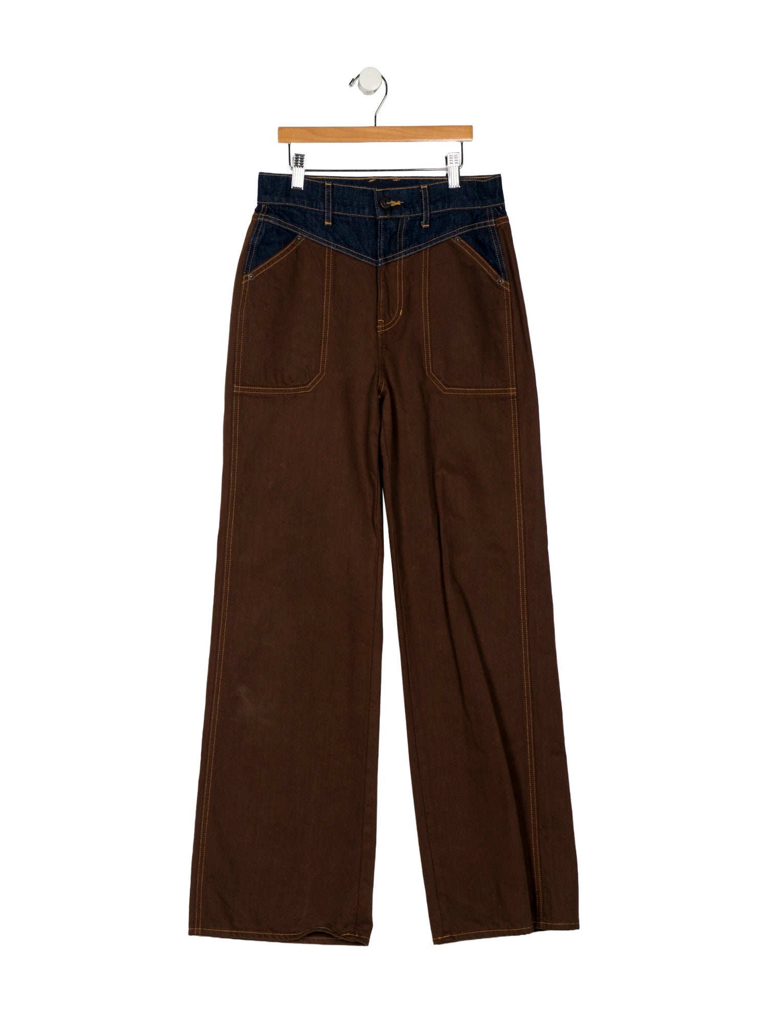 Veronica Beard High-Rise Wide Leg Jeans