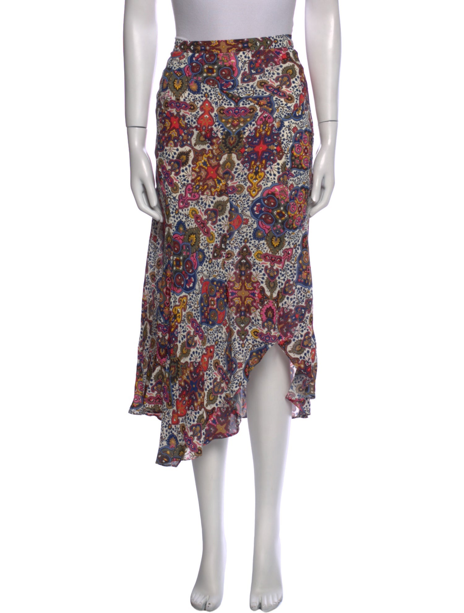 Veronica Beard Floral Print Midi Length Skirt