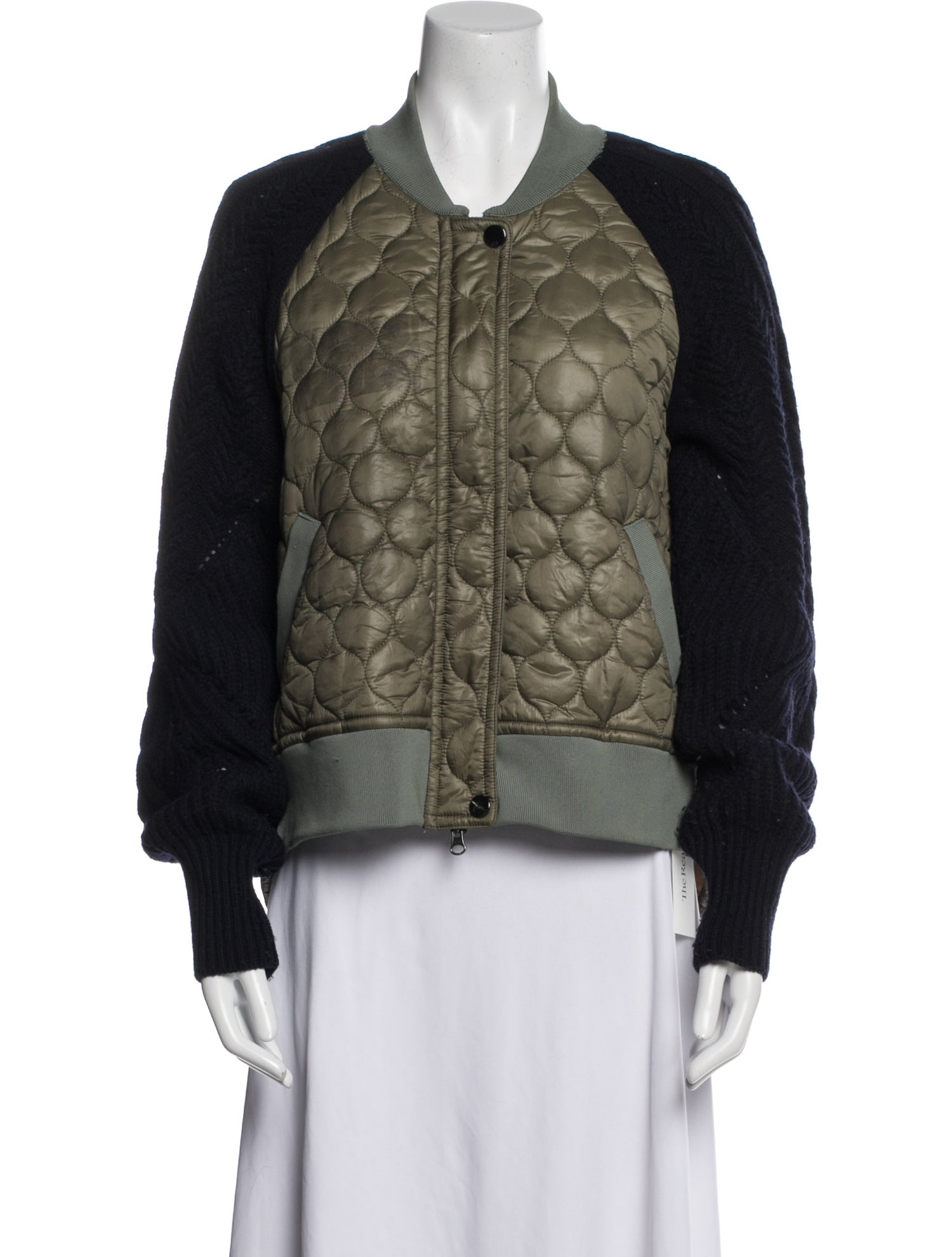 Veronica Beard Wool Printed Bomber Jacket