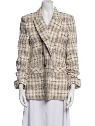 Veronica Beard Plaid Print Blazer