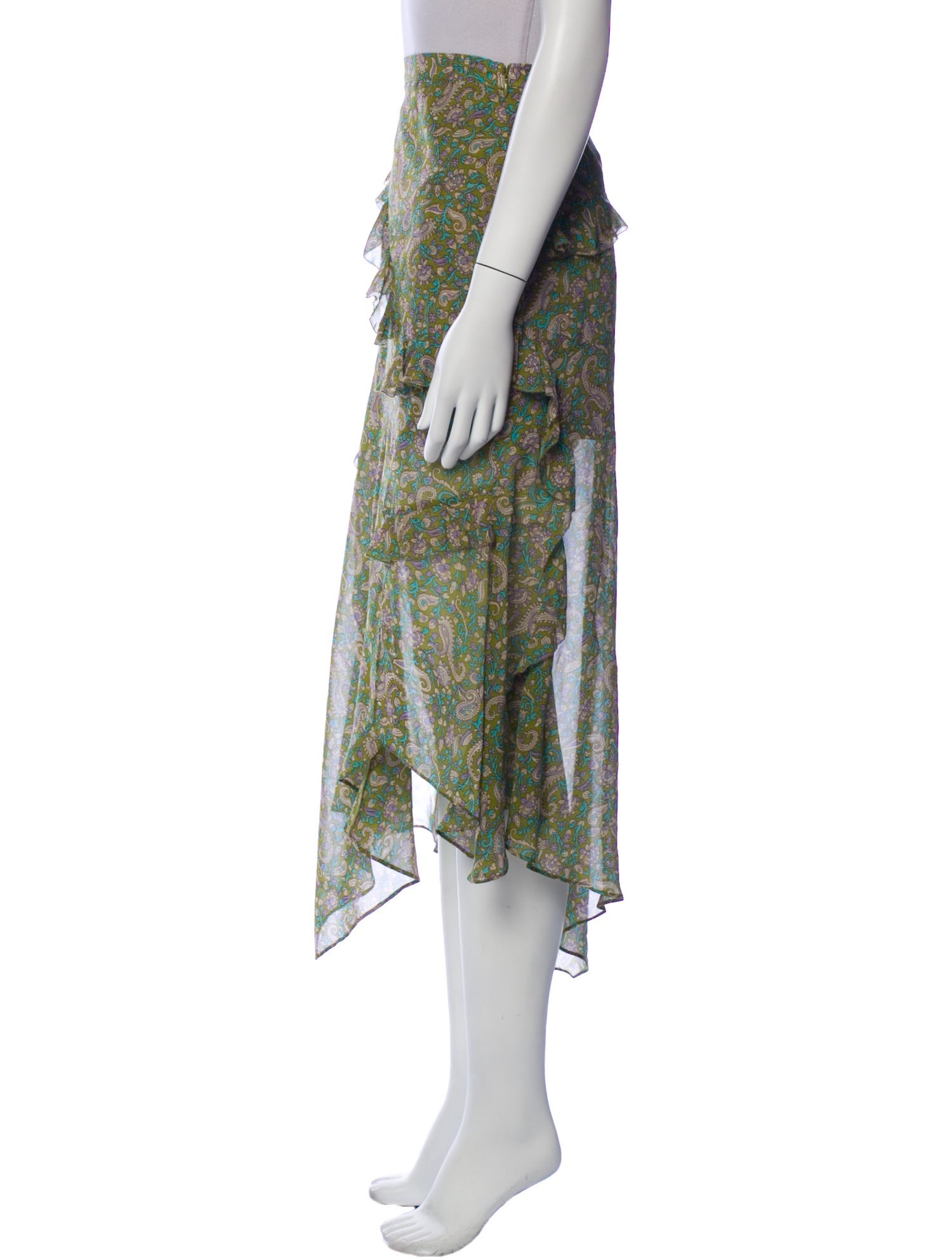 Veronica Beard Silk Midi Length Skirt