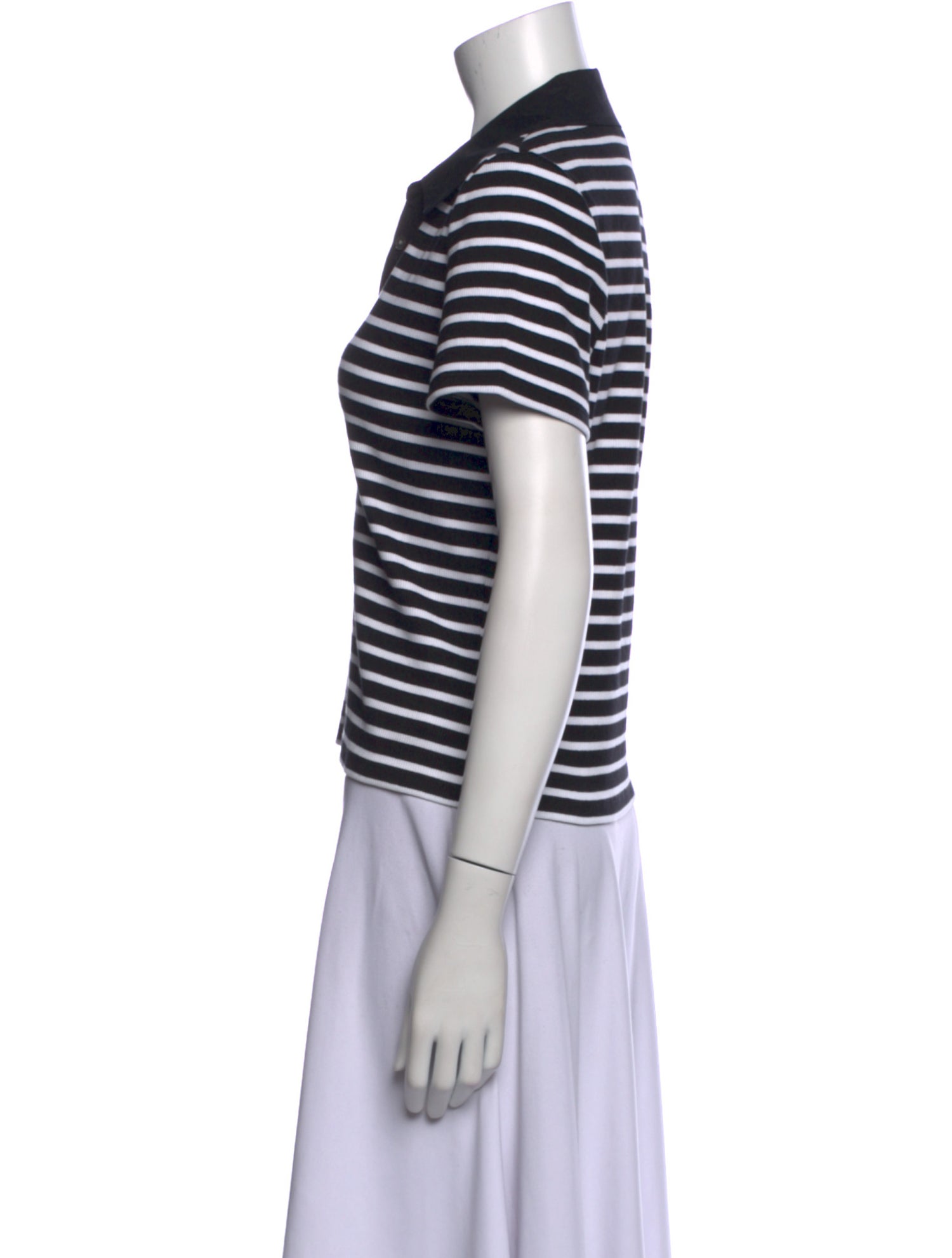 Veronica Beard Striped Short Sleeve Polo