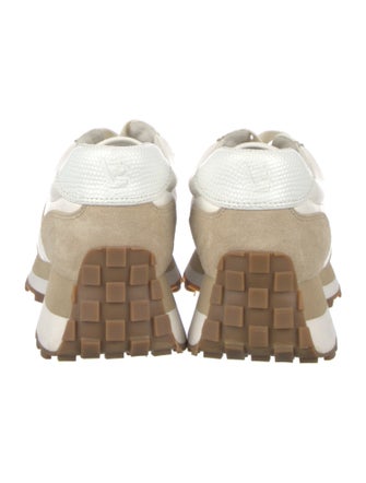 Veronica Beard Leather Colorblock Pattern Sneakers