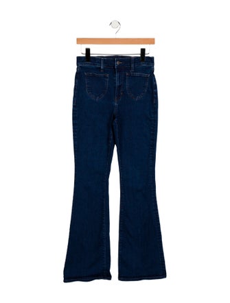Veronica Beard Mid-Rise Wide Leg Jeans