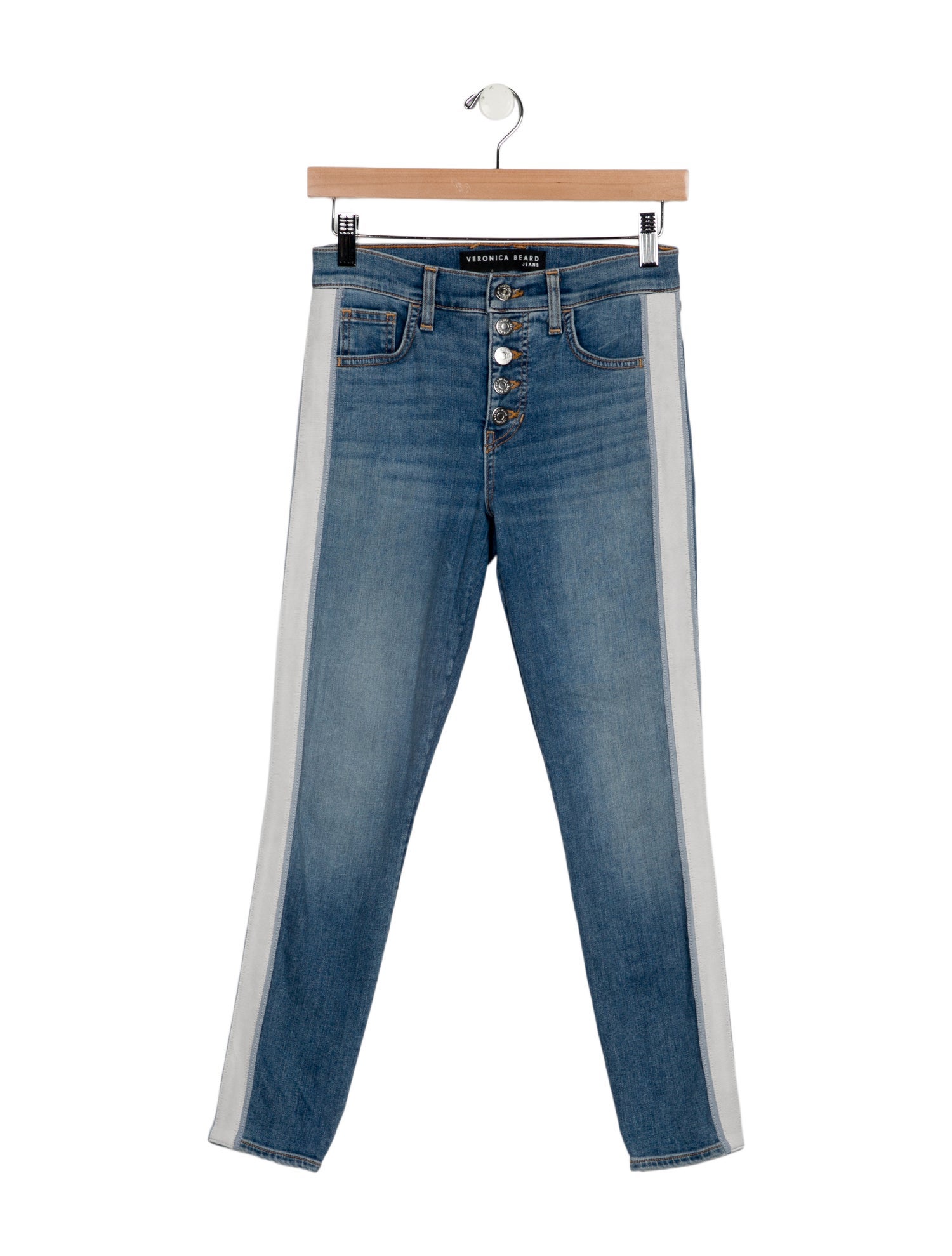 Veronica Beard Striped Skinny Leg Pants