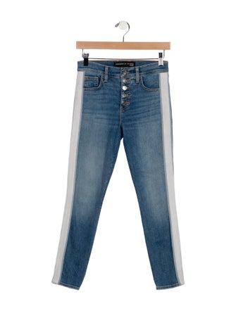 Veronica Beard Striped Skinny Leg Pants