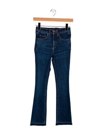 Veronica Beard Mid-Rise Straight Leg Jeans