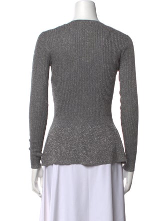 Veronica Beard V-Neck Long Sleeve Top