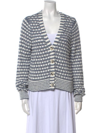 Veronica Beard Striped V-Neck Sweater