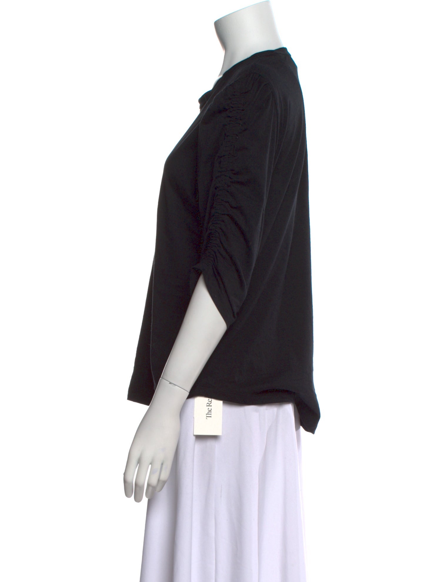 Veronica Beard Crew Neck Three-Quarter Sleeve T-Shirt