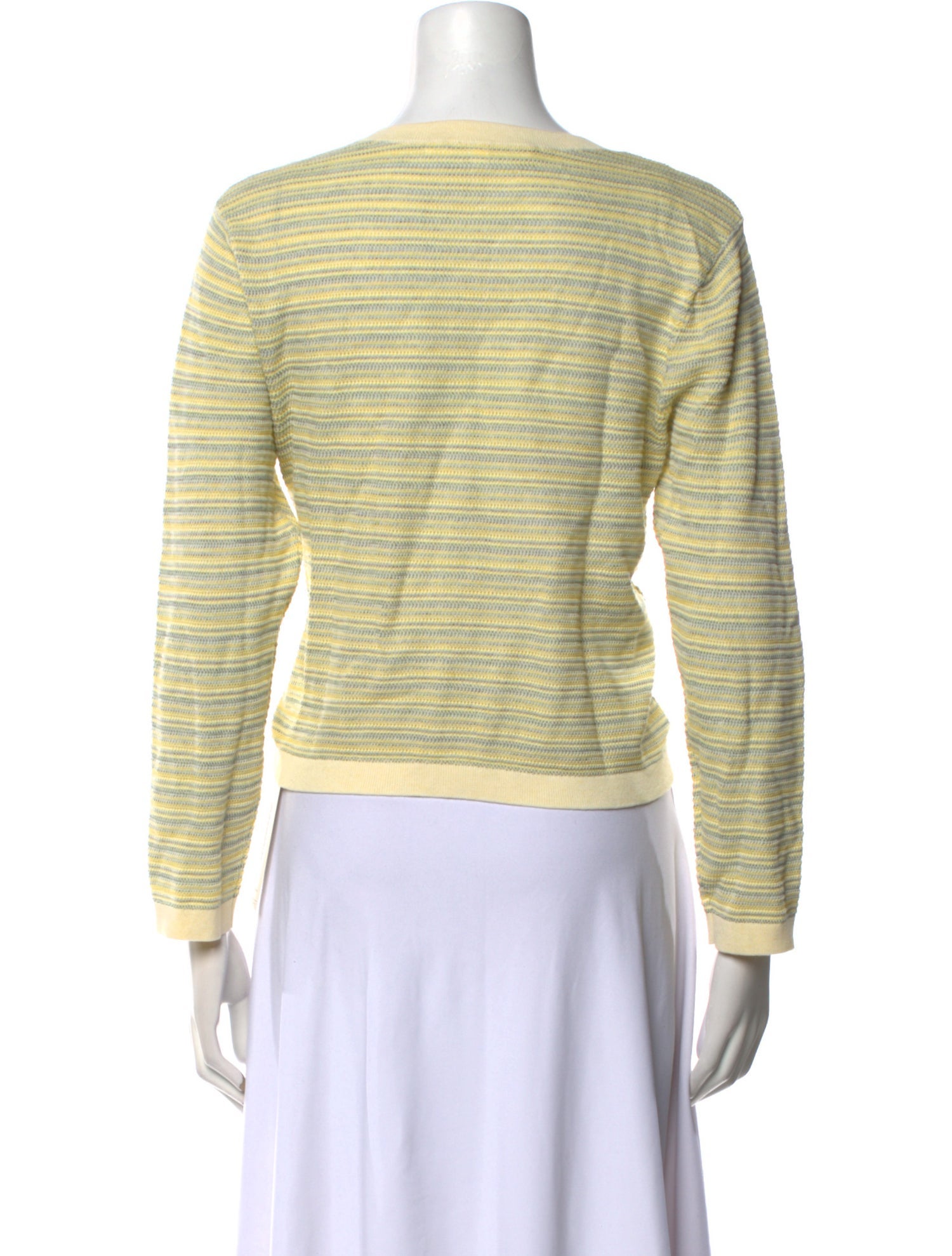 Veronica Beard Striped Scoop Neck Sweater