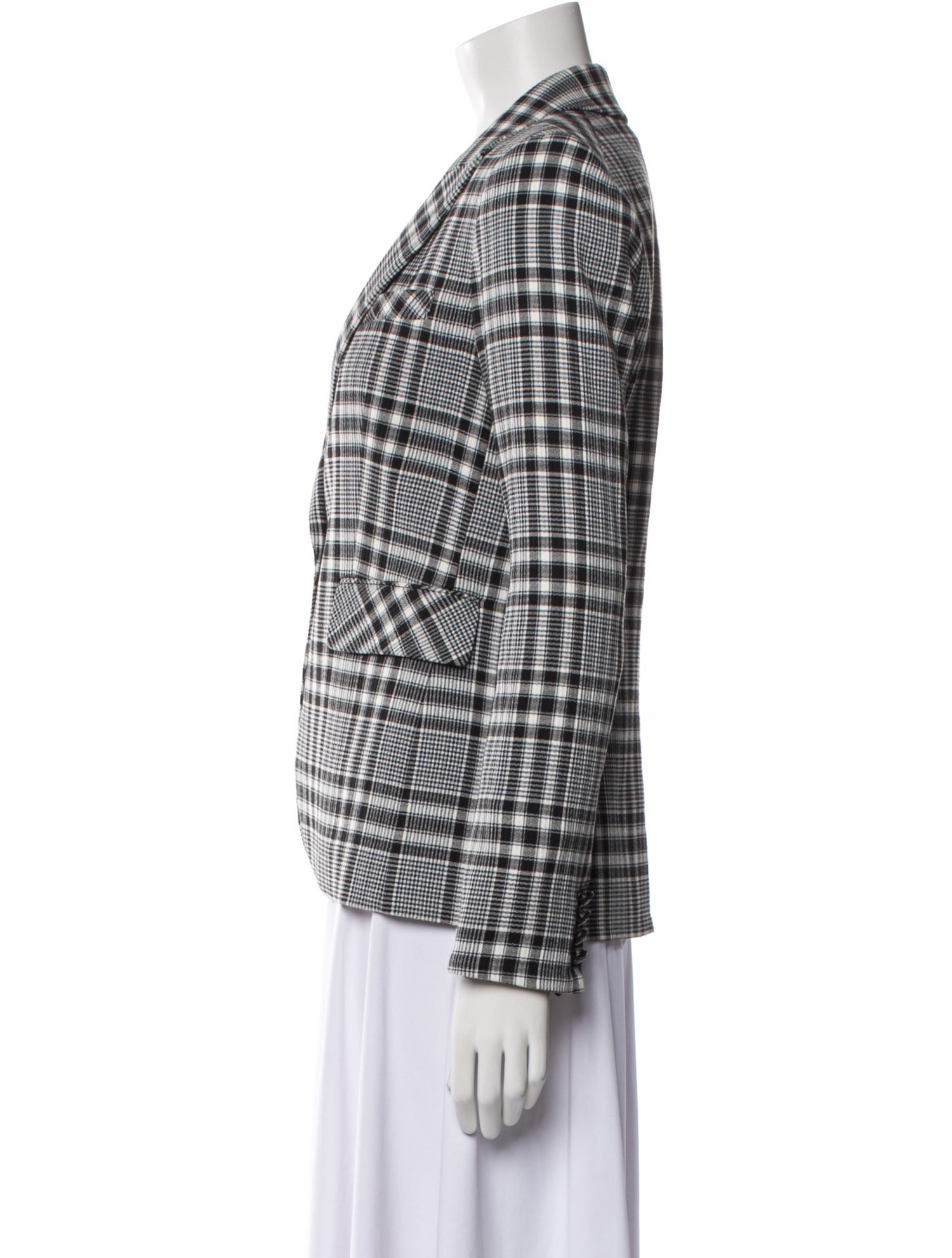 Veronica Beard Plaid Print Blazer