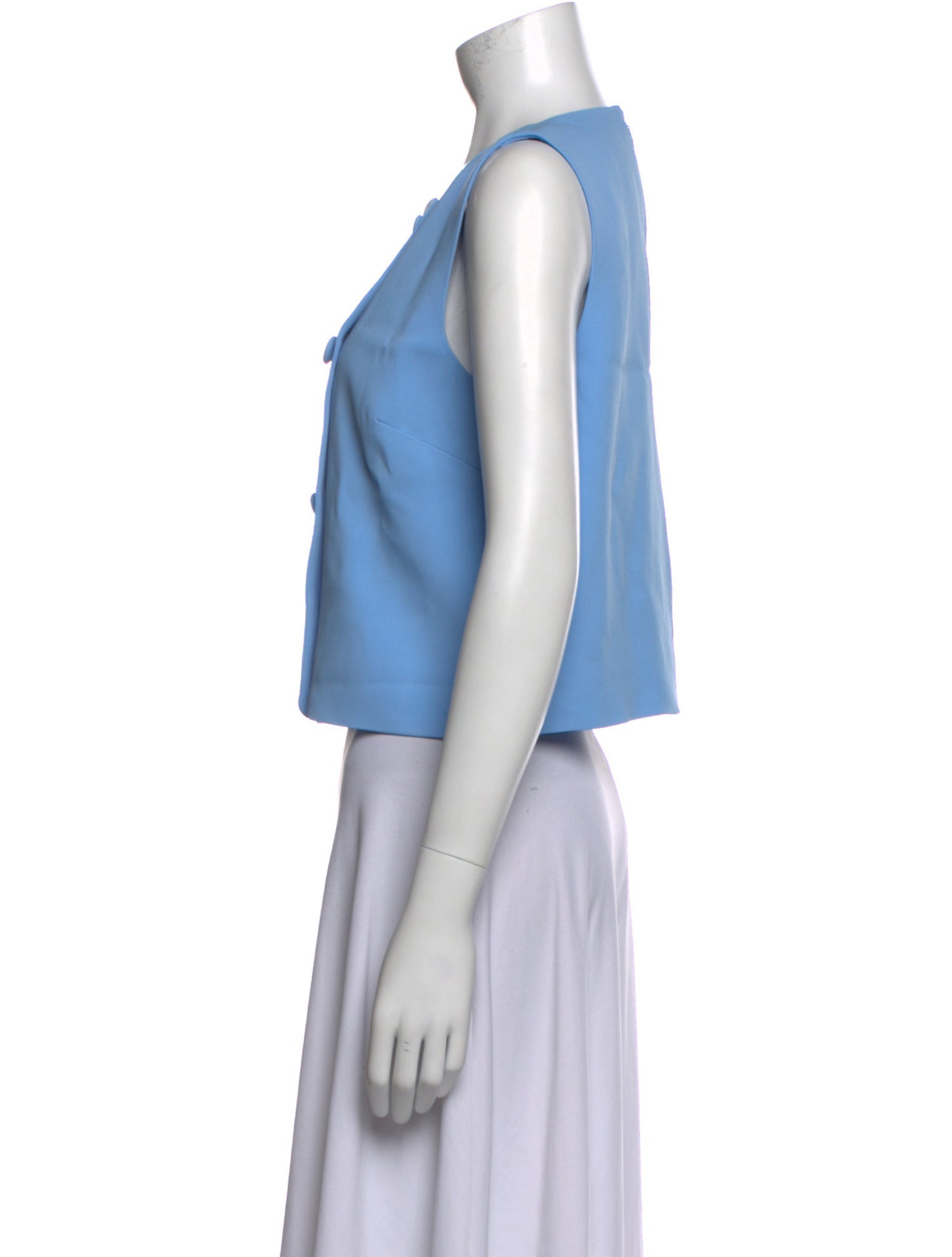 Veronica Beard Crew Neck Sleeveless Crop Top