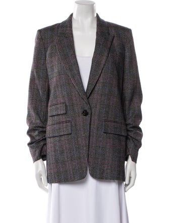 Veronica Beard Plaid Print Blazer