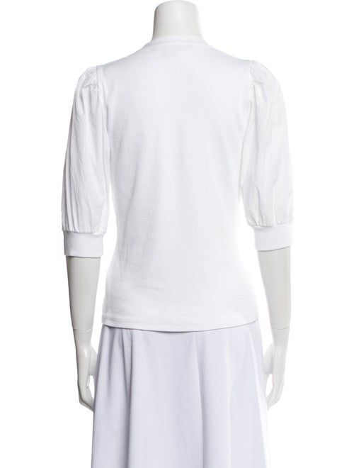 Veronica Beard V-Neck Three-Quarter Sleeve Polo