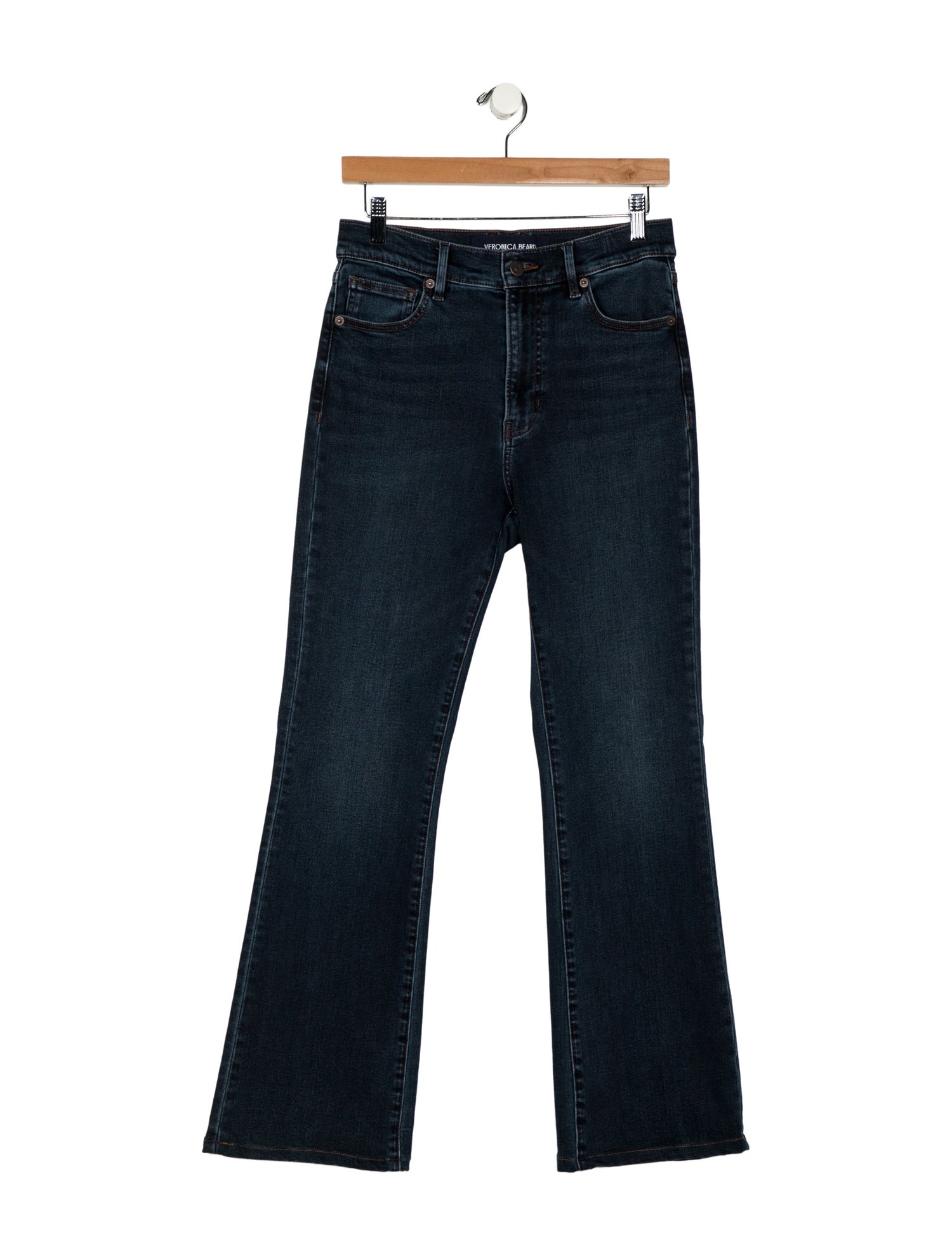 Veronica Beard Mid-Rise Wide Leg Jeans