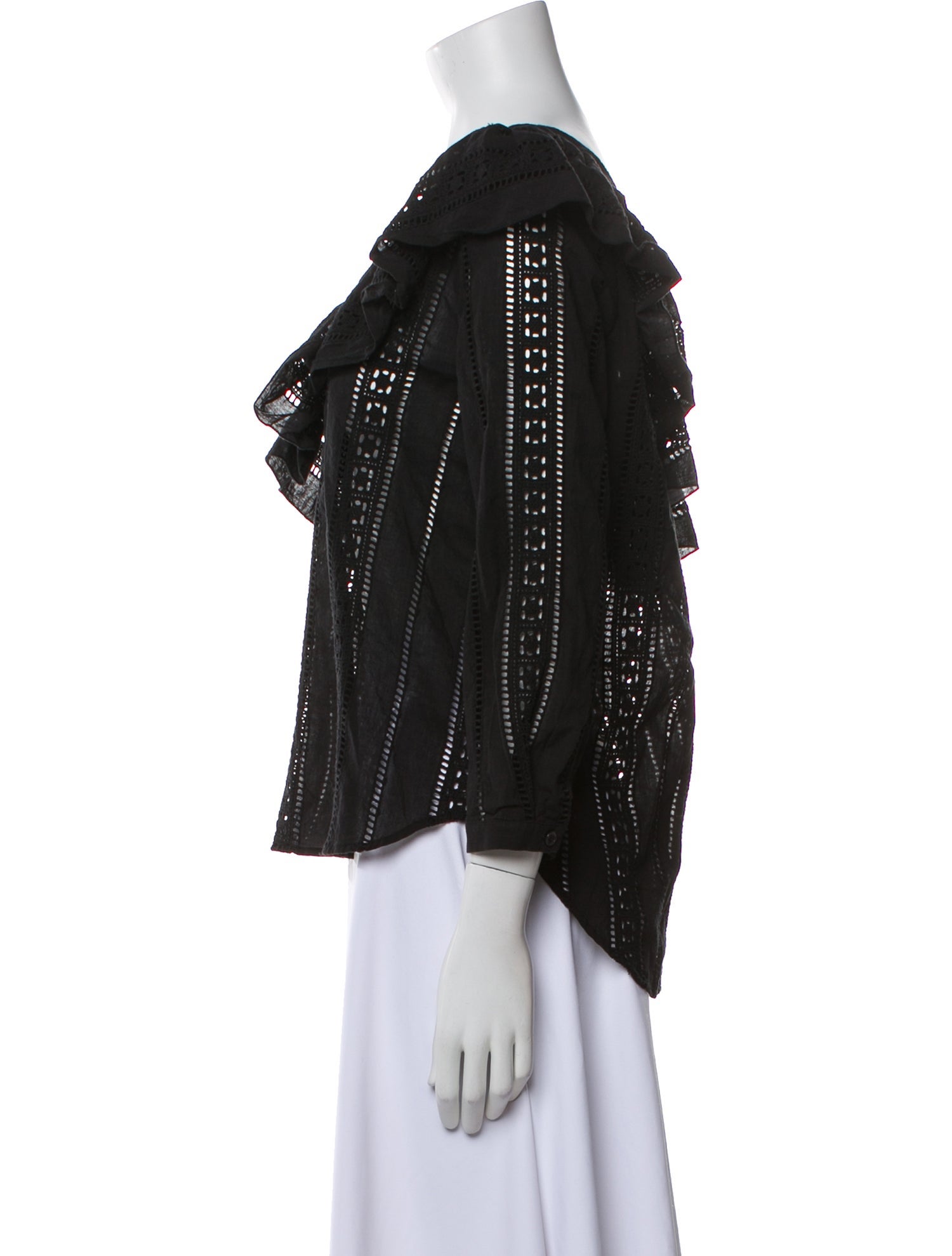 Veronica Beard One-Shoulder Short Sleeve Top