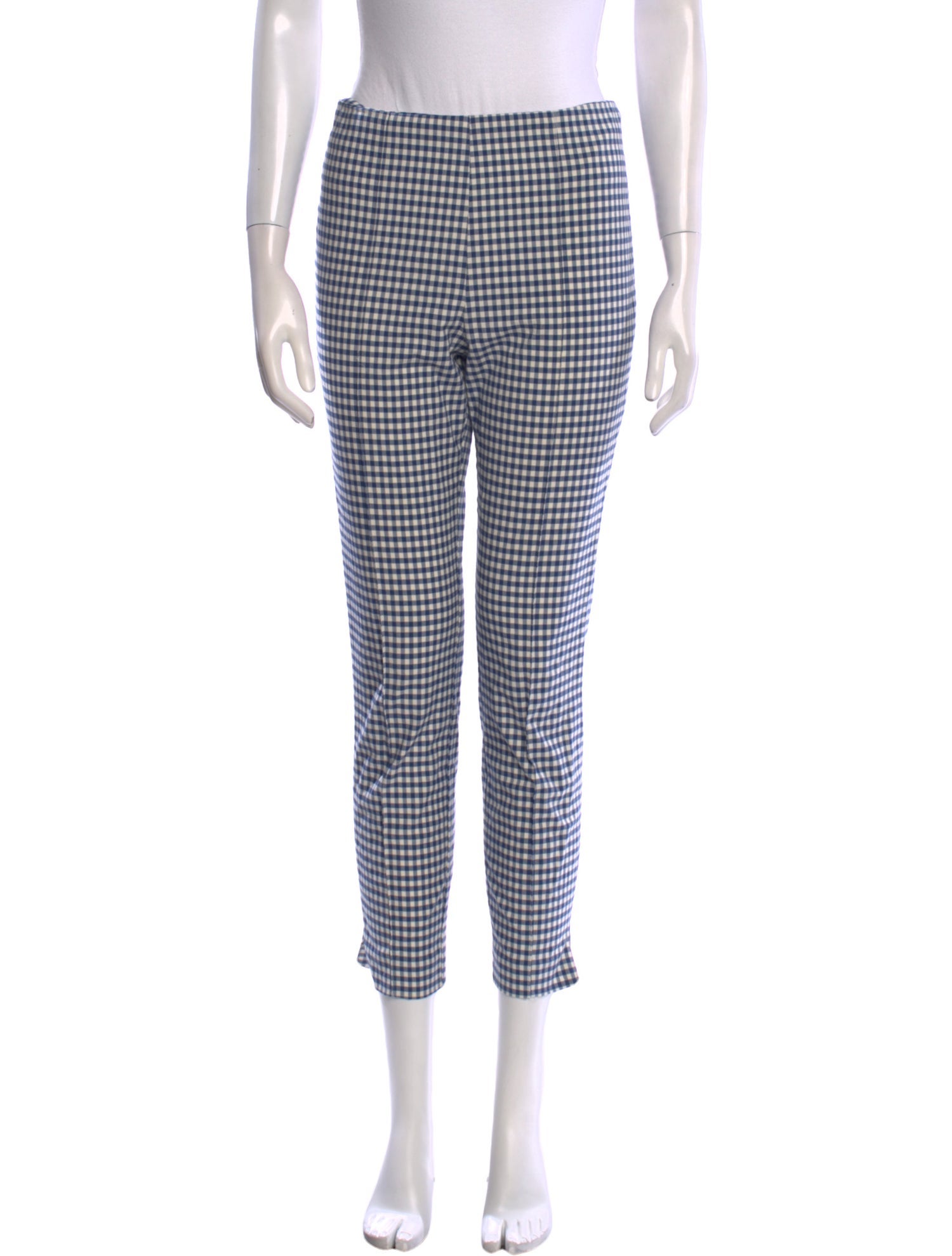 Veronica Beard Plaid Print Skinny Leg Pants