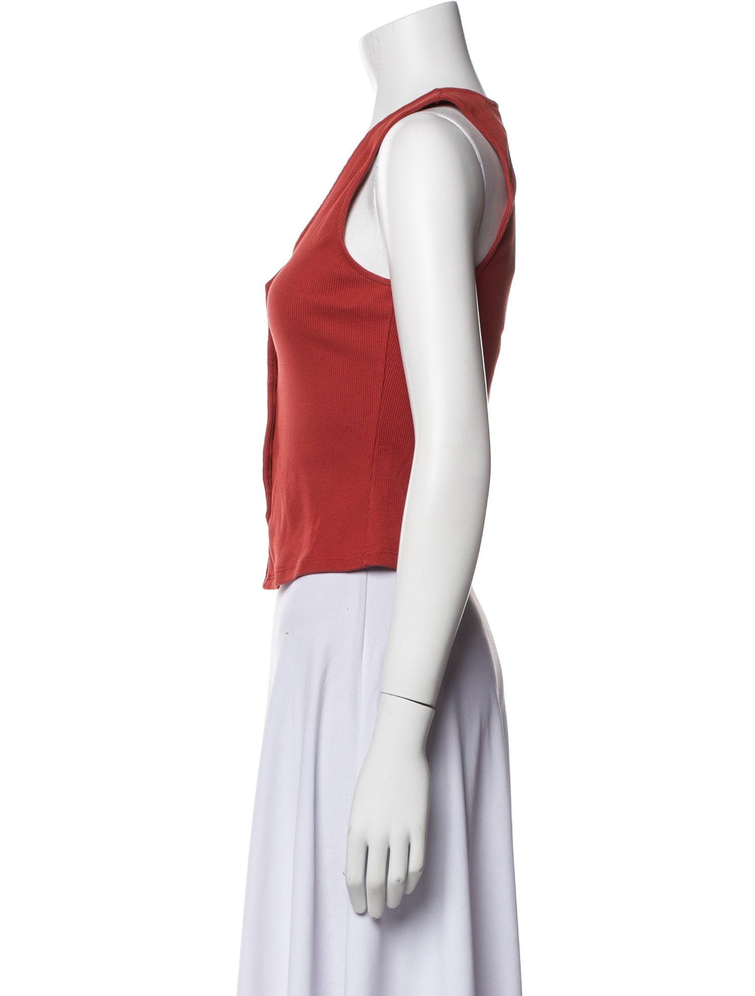 Veronica Beard Scoop Neck Sleeveless Crop Top