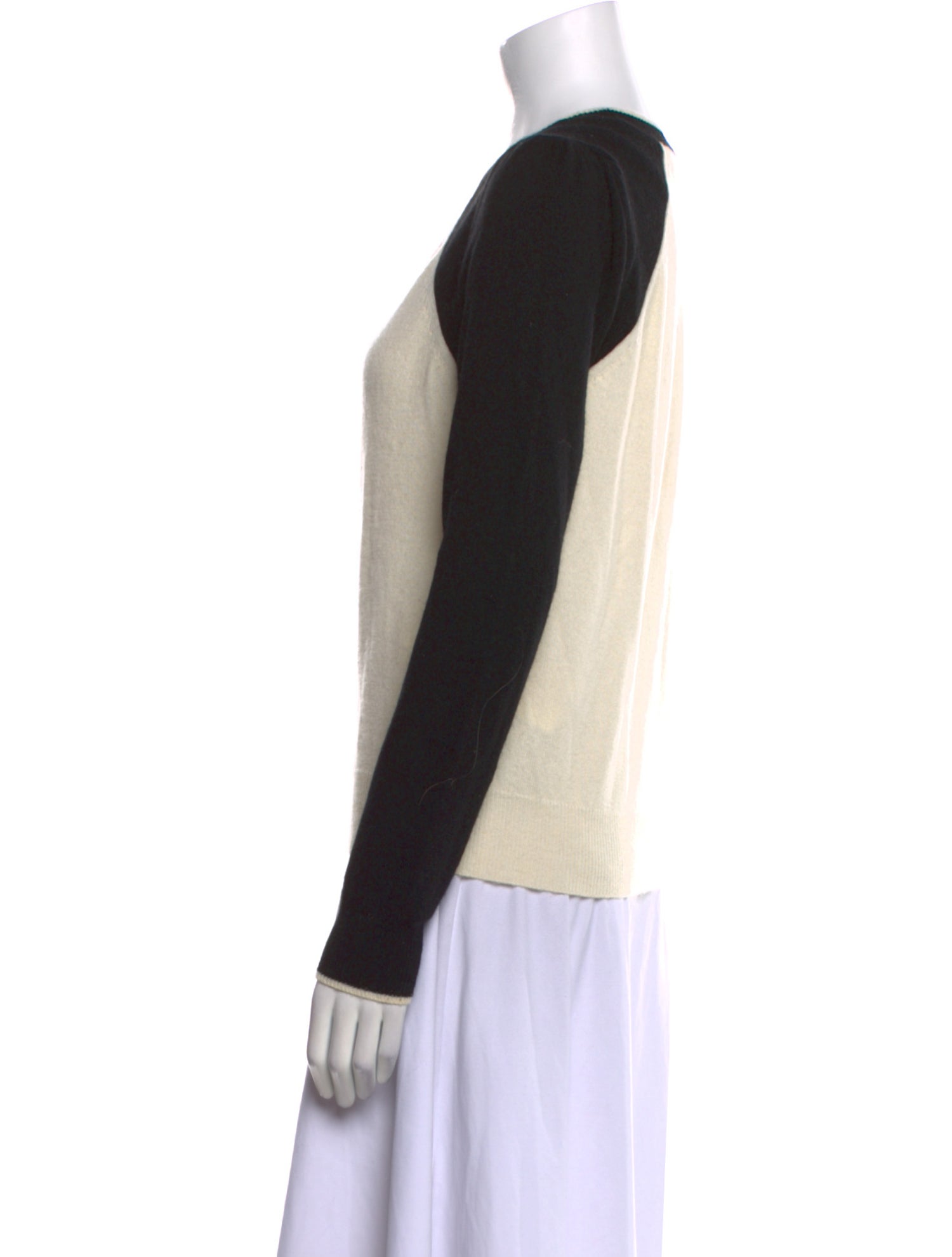 Veronica Beard Cashmere Colorblock Pattern Sweater