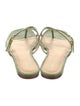 Veronica Beard Embossed Leather Leather Trim Embellishment Slides
