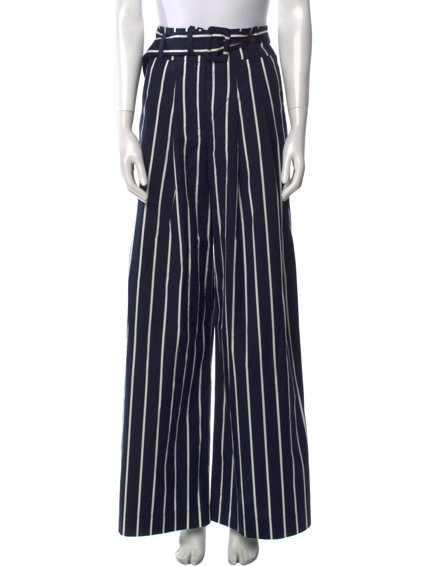 Veronica Beard Striped Wide Leg Pants
