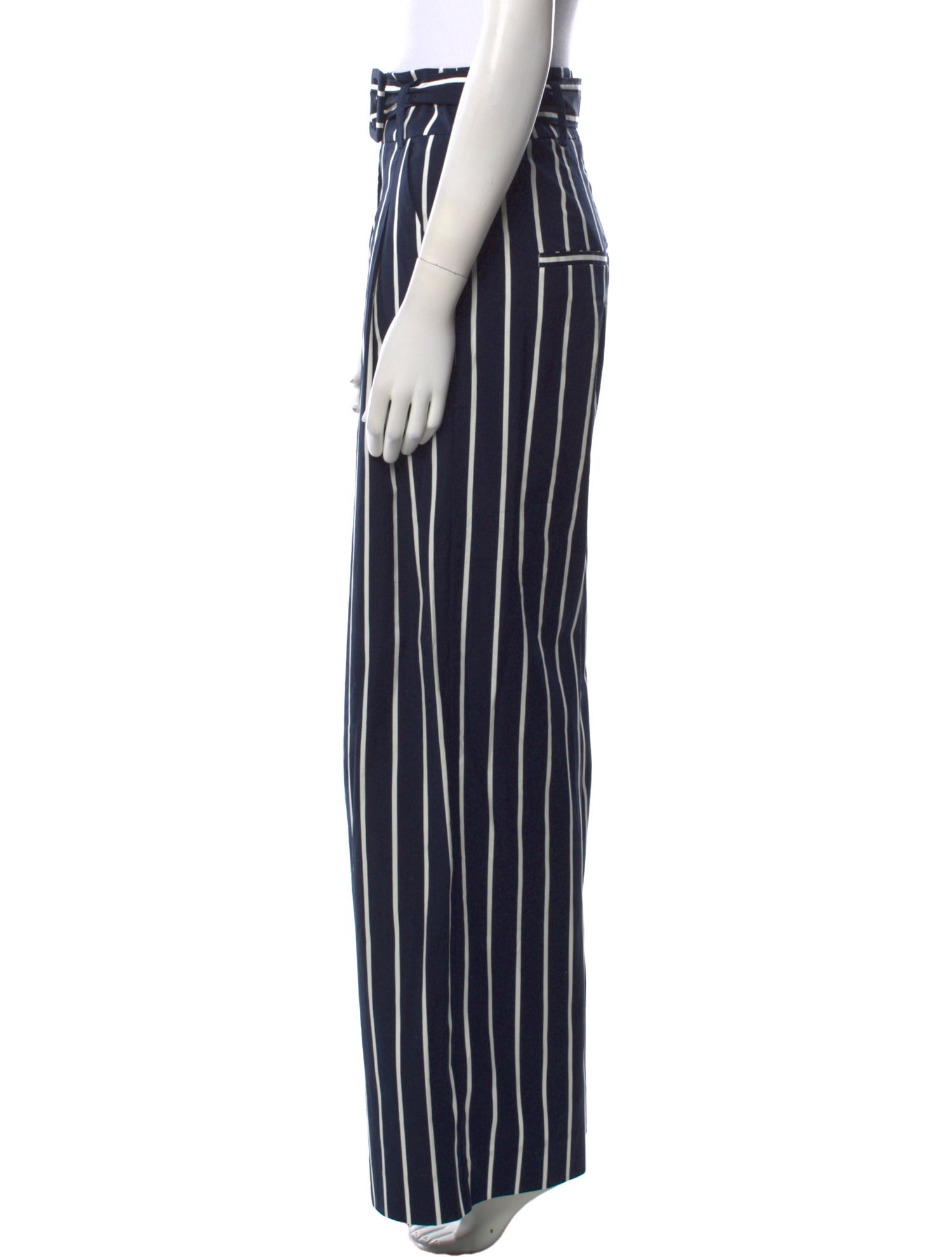 Veronica Beard Striped Wide Leg Pants