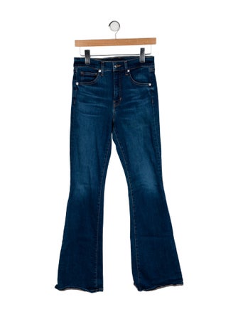 Veronica Beard Mid-Rise Wide Leg Jeans