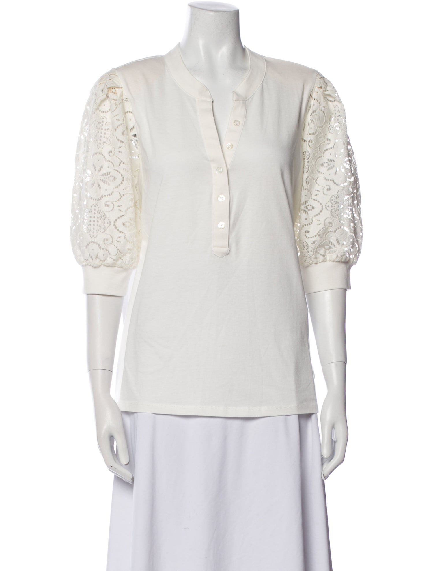 Veronica Beard V-Neck Three-Quarter Sleeve Tunic