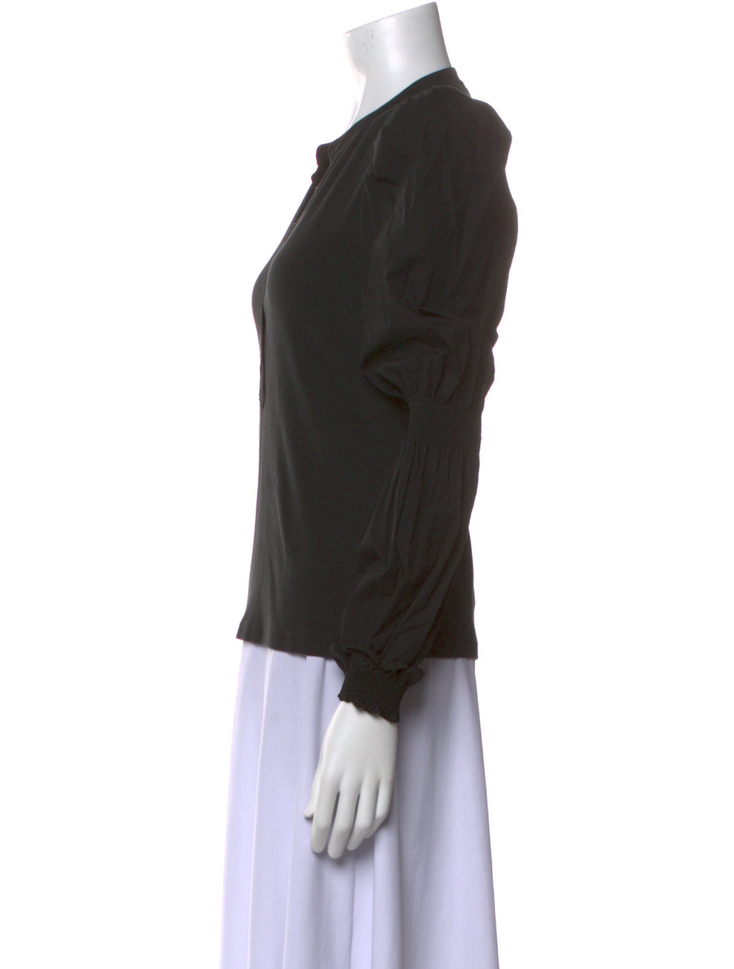 Veronica Beard V-Neck Long Sleeve Top