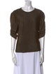 Veronica Beard Crew Neck Three-Quarter Sleeve Top