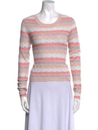 Veronica Beard Striped Scoop Neck Sweater